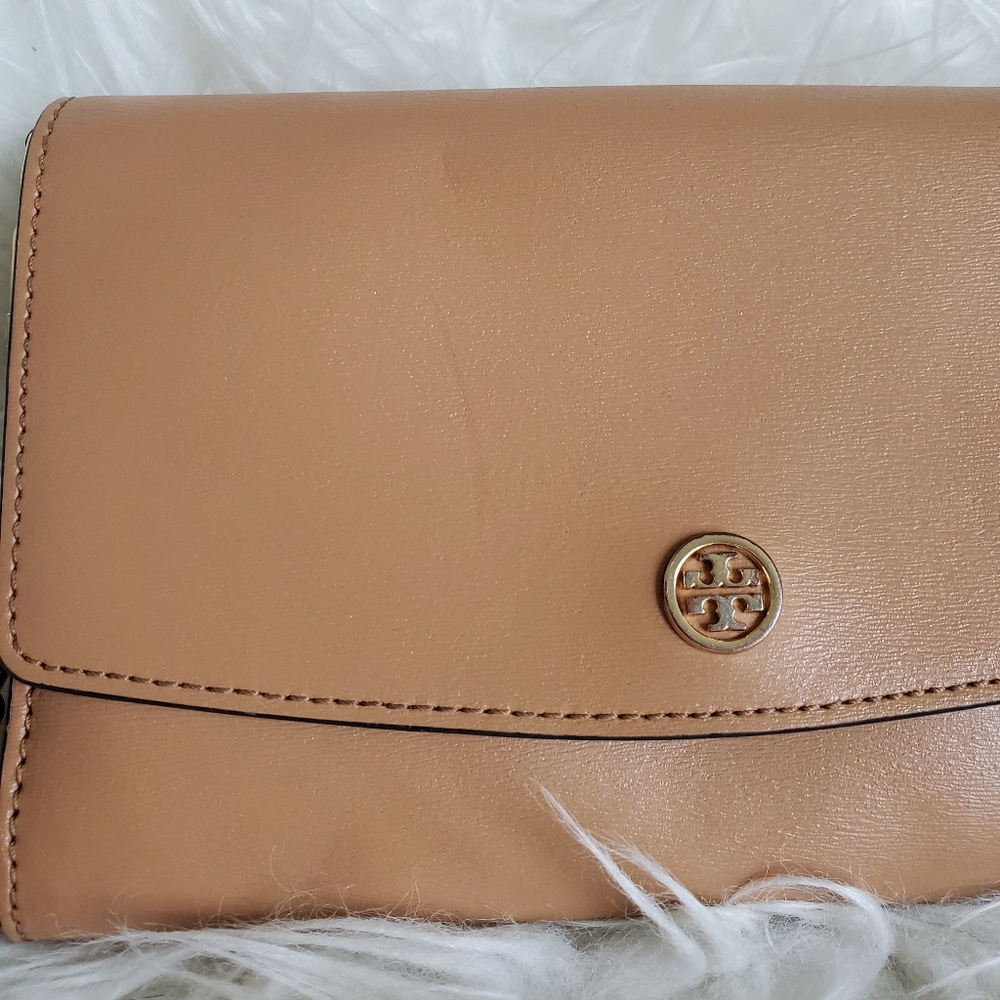 Sold Tory burch tan leather crossbody purse bag - Picture 5 of 9